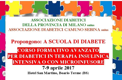 A SCUOLA DI DIABETE Corso Formativo avanzato